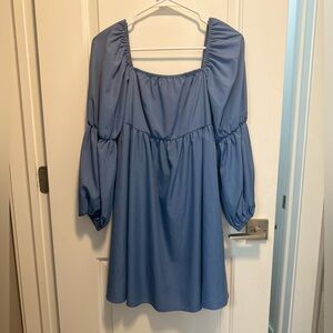 Women’s blue smocked dress- S